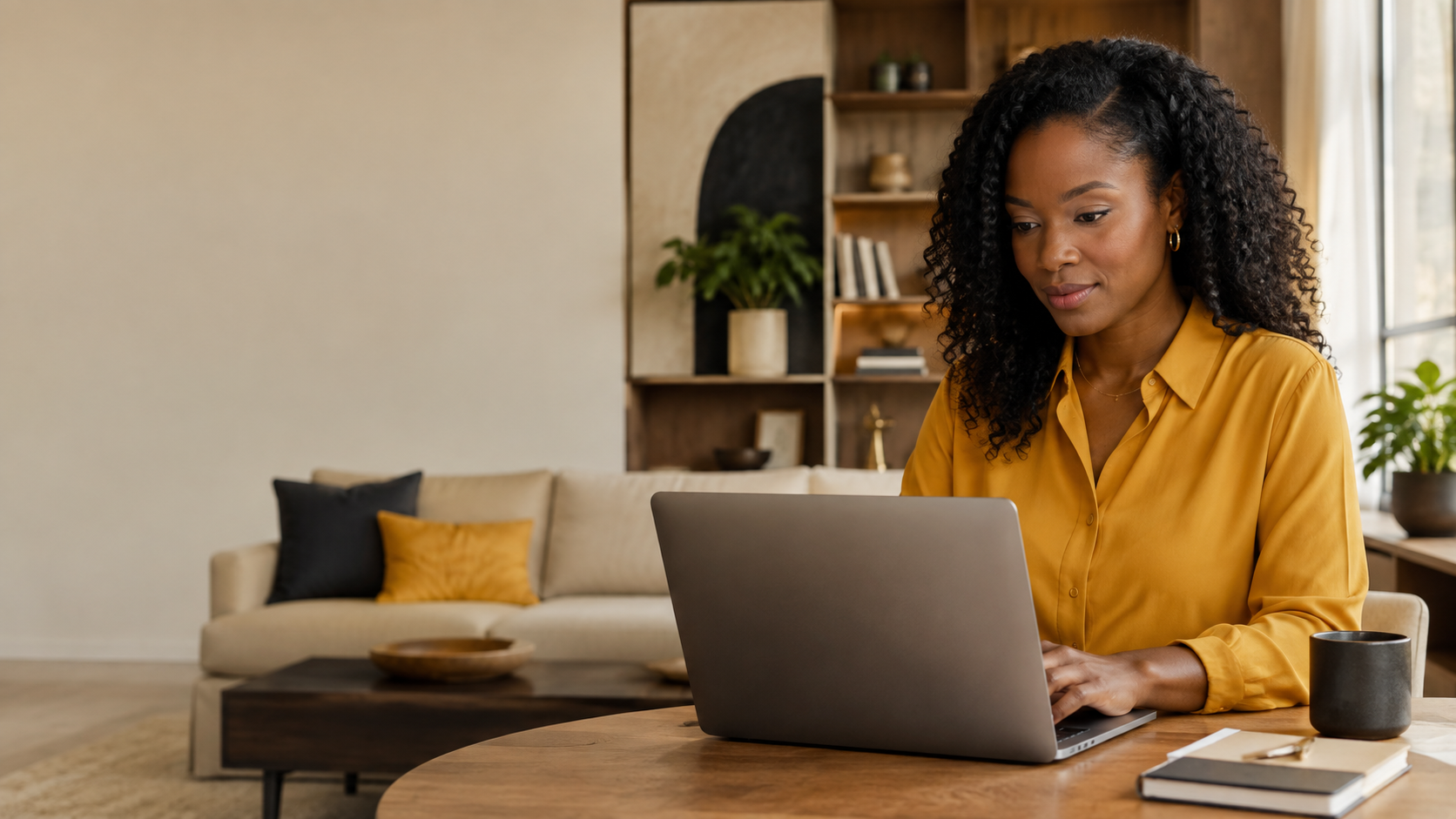 Software professional working on a laptop in a modern office